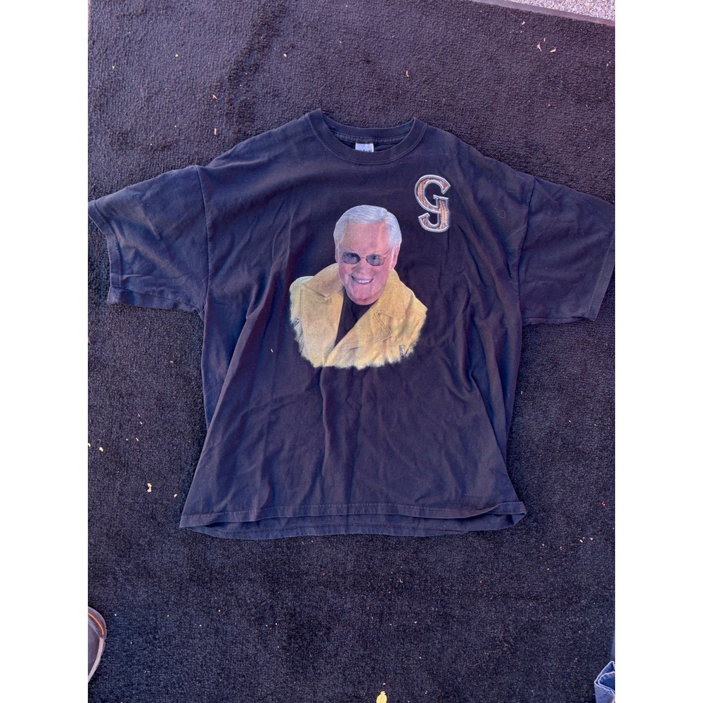 George Jones Possum Country Music Graphic T-Shirt Black Gildan 2XL